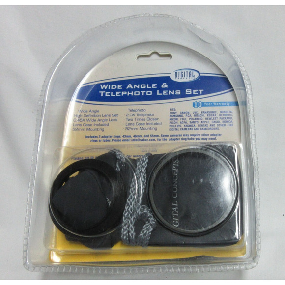 Digital Concepts Camera Video Wide Angle & Telephoto Lens Set KIT-1452R - Picture 4 of 5